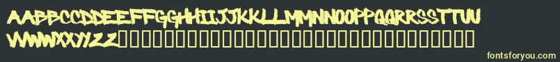 Barbaric Font – Yellow Fonts on Black Background