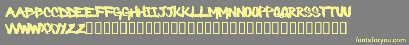 Barbaric Font – Yellow Fonts on Gray Background