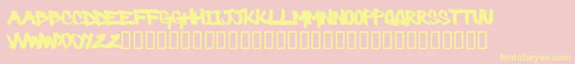 Barbaric Font – Yellow Fonts on Pink Background