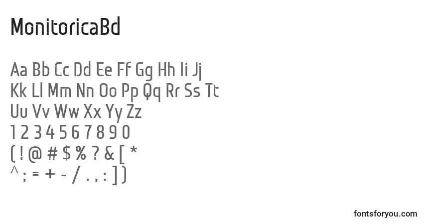 Schriftart MonitoricaBd (20652) – Alphabet, Zahlen, spezielle Symbole