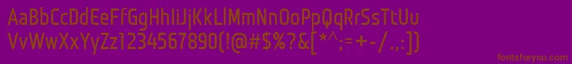 MonitoricaBd-fontti – ruskeat fontit violetilla taustalla