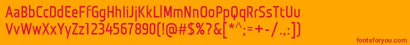 MonitoricaBd Font – Red Fonts on Orange Background