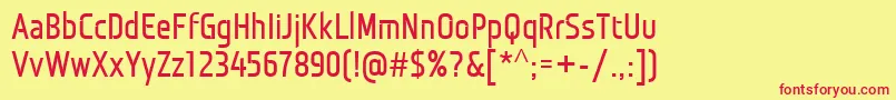 MonitoricaBd Font – Red Fonts on Yellow Background