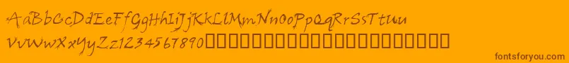 Шрифт Cfarbre – коричневые шрифты на оранжевом фоне