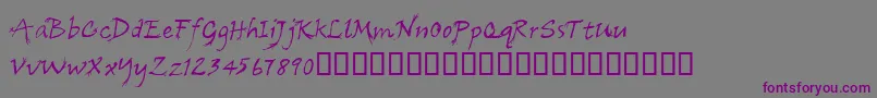 Cfarbre Font – Purple Fonts on Gray Background