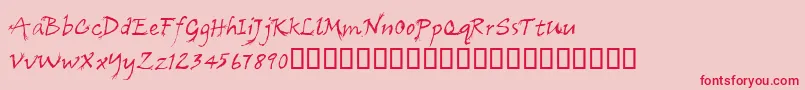 Cfarbre Font – Red Fonts on Pink Background