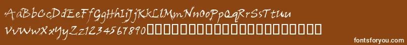 Cfarbre Font – White Fonts on Brown Background
