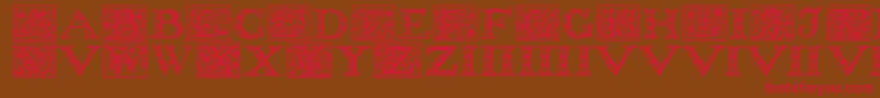 Wolnoughcapitals Font – Red Fonts on Brown Background