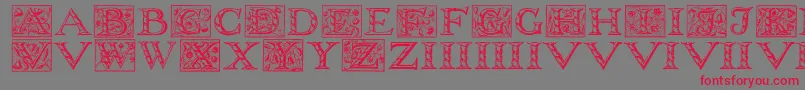 Wolnoughcapitals Font – Red Fonts on Gray Background