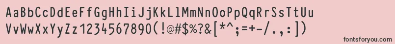 フォントTypewcondBold – ピンクの背景に黒い文字