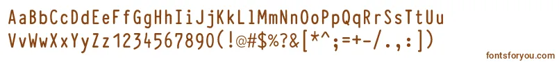TypewcondBold-fontti – ruskeat fontit valkoisella taustalla
