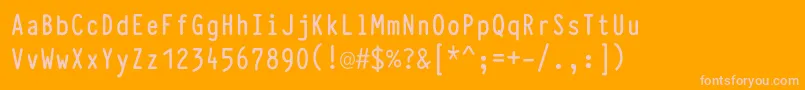 Lisätietoja TypewcondBold-fontista TypewcondBold-fontti – vaaleanpunaiset fontit oranssilla taustalla