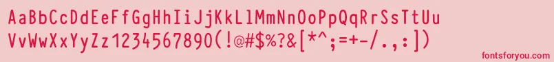 TypewcondBold Font – Red Fonts on Pink Background