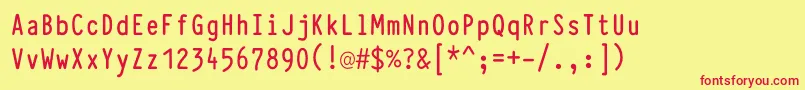 TypewcondBold Font – Red Fonts on Yellow Background