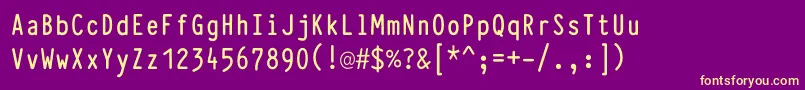 Шрифт TypewcondBold – жёлтые шрифты на фиолетовом фоне