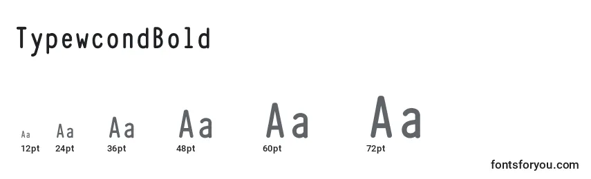 TypewcondBold Font Sizes