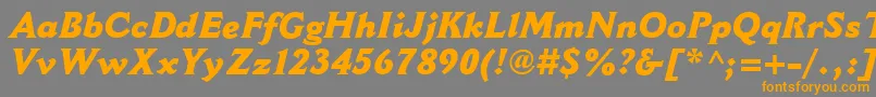 CantoriaMtExtraboldItalic Font – Orange Fonts on Gray Background
