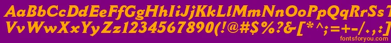 More about CantoriaMtExtraboldItalic Font CantoriaMtExtraboldItalic Font – Orange Fonts on Purple Background