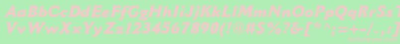 フォントCantoriaMtExtraboldItalic – 緑の背景にピンクのフォント
