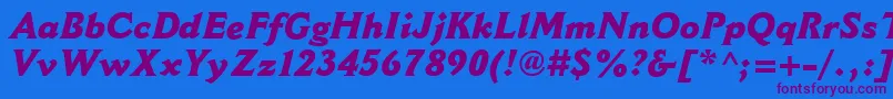 CantoriaMtExtraboldItalic Font – Purple Fonts on Blue Background