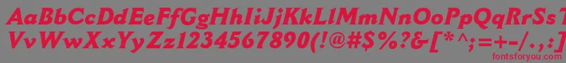 CantoriaMtExtraboldItalic Font – Red Fonts on Gray Background