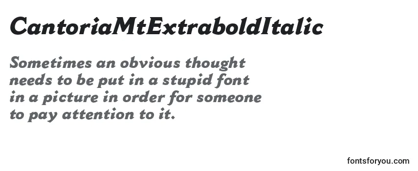 CantoriaMtExtraboldItalic Font