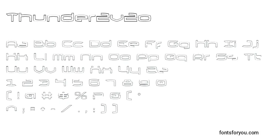 Thunder2v2o Font – alphabet, numbers, special characters
