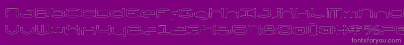 Thunder2v2o Font – Gray Fonts on Purple Background