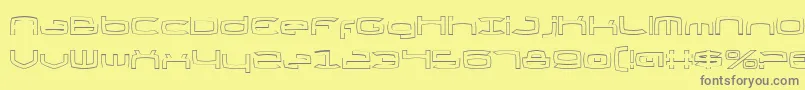 Thunder2v2o Font – Gray Fonts on Yellow Background