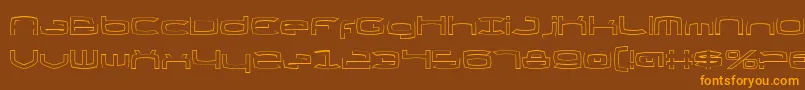 Thunder2v2o Font – Orange Fonts on Brown Background