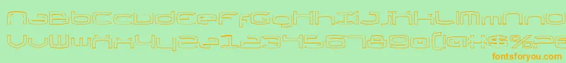 Thunder2v2o Font – Orange Fonts on Green Background
