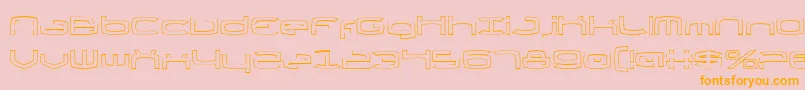 Thunder2v2o Font – Orange Fonts on Pink Background