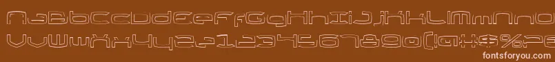 Thunder2v2o Font – Pink Fonts on Brown Background