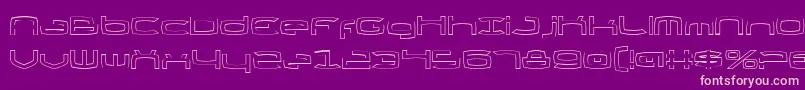 Thunder2v2o Font – Pink Fonts on Purple Background