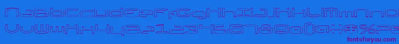 Thunder2v2o Font – Purple Fonts on Blue Background