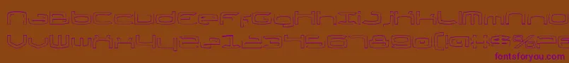Thunder2v2o Font – Purple Fonts on Brown Background