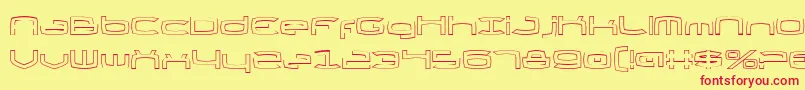 Thunder2v2o Font – Red Fonts on Yellow Background