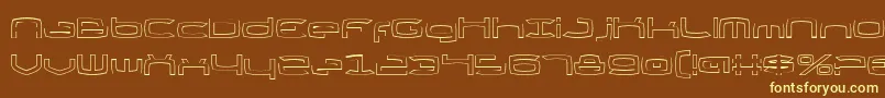 Thunder2v2o Font – Yellow Fonts on Brown Background
