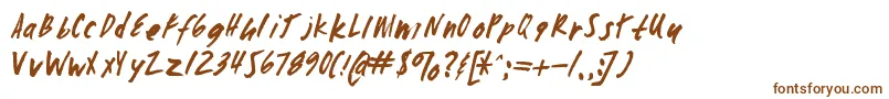Zombiechecklistv4 Font – Brown Fonts on White Background