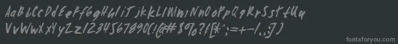 Шрифт Zombiechecklistv4 – серые шрифты на чёрном фоне