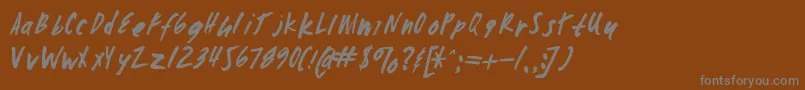 Шрифт Zombiechecklistv4 – серые шрифты на коричневом фоне