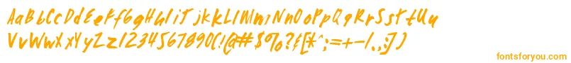 Шрифт Zombiechecklistv4 – оранжевые шрифты