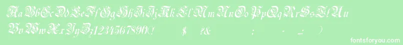 UechiItalic Font – White Fonts on Green Background