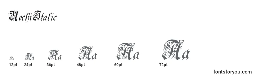 UechiItalic Font Sizes