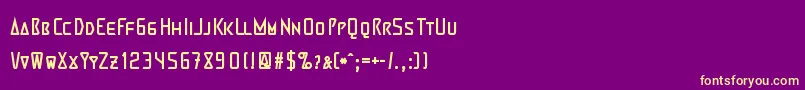 Шрифт MartiensoMedium – жёлтые шрифты на фиолетовом фоне