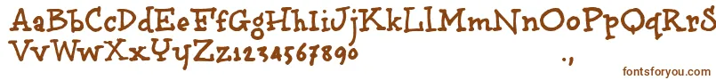 Czcionka Bbooktrial – brązowe czcionki