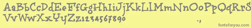 Bbooktrial Font – Gray Fonts on Yellow Background