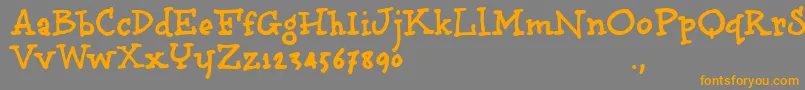 Bbooktrial Font – Orange Fonts on Gray Background