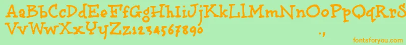 More about Bbooktrial Font Bbooktrial Font – Orange Fonts on Green Background