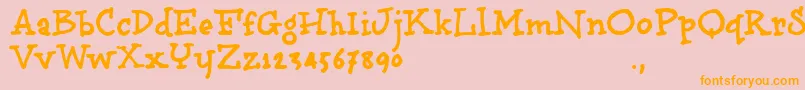Bbooktrial Font – Orange Fonts on Pink Background
